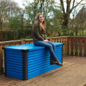 Coffre de rangement en métal bleu 1000L Patio Box 1,46m² TRIMETALS