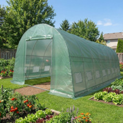 Serre tunnel 4x8m film 200gr/m² hauteur 2,3m Green Protect
