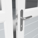 Abri de jardin en PVC 4,9m² gris clair et blanc Grosfillex