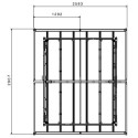Abri de jardin en PVC 4,9m² DECO blanc et gris vert - Grosfillex