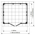 Abri de jardin en PVC 4,9m² DECO blanc et gris vert - Grosfillex
