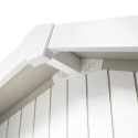 Abri de jardin en PVC 4,9m² DECO blanc et gris vert - Grosfillex