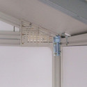 Abri de jardin en PVC 4,9m² DECO blanc et gris vert - Grosfillex