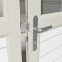 Abri de jardin en PVC 4,9m² DECO blanc et gris vert - Grosfillex