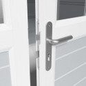 Abri de jardin en PVC 7,5m² DECO gris clair et blanc Grosfillex