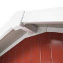 Abri de jardin en PVC 7,5m² DECO rouge et blanc Grosfillex