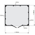Abri de jardin en PVC 7,5m² DECO gris foncé et blanc Grosfillex + kit ancrage offert