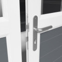 Abri de jardin en PVC 7,5m² DECO gris foncé et blanc Grosfillex + kit ancrage offert
