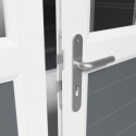 Abri de jardin en PVC 11,2m² DECO gris foncé et blanc Grosfillex