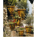 Vase d'Anduze terre cuite émaillée D.66xH.80cm Flammé Terre Figuière