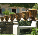 Vase d'Anduze en terre cuite émaillée Flammé Terre Figuière
