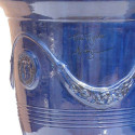 Vase d'Anduze terre cuite émaillée D.66xH.80cm Bleu foncé Terre Figuière