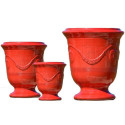 Vase d'Anduze terre cuite émaillée D.66xH.80cm Rouge Terre Figuière