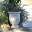 Vase d'Anduze terre cuite D.66xH.80cm Cérusé naturel Terre Figuière
