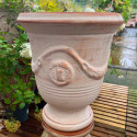 Vase d'Anduze terre cuite D.66xH.80cm Cérusé naturel Terre Figuière