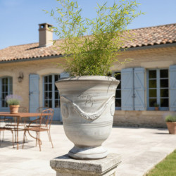 Vase d'Anduze terre cuite Cérusé brun Terre Figuière
