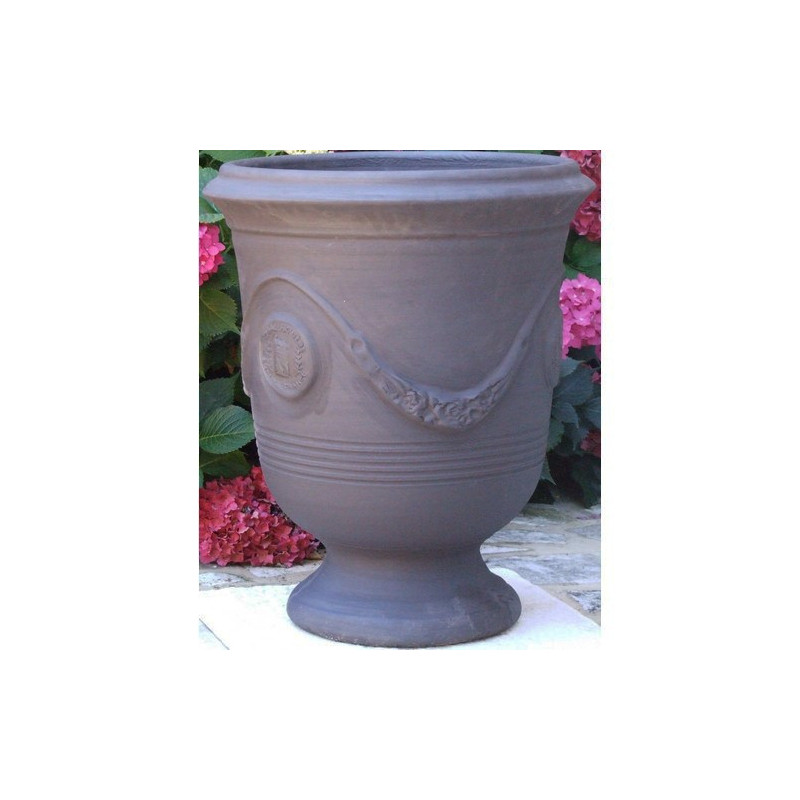 Vase d'Anduze terre cuite D.66xH.80cm Anthracite Terre Figuière