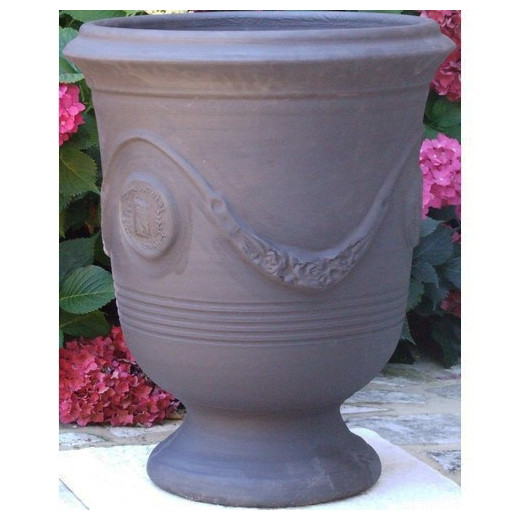 Vase d'Anduze terre cuite D.66xH.80cm Anthracite Terre Figuière