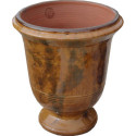 Terre Figuière Vase d'Anduze Terre cuite émaillée Marron H58xD47cm