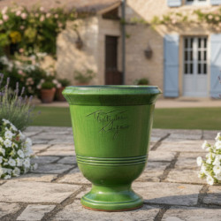 Vase d'Anduze terre cuite Lisse vert Terre Figuière