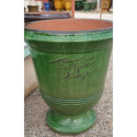 Vase d'Anduze terre cuite D.66xH.80cm Lisse vert Terre Figuière