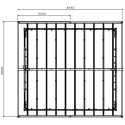 Abri de jardin en PVC 11,2m² DECO gris foncé et blanc Grosfillex