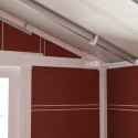 Abri de jardin en PVC 11,2m² DECO gris foncé et blanc Grosfillex