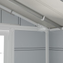 Abri de jardin en PVC 11,2m² DECO gris clair et blanc Grosfillex