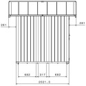 Abri de jardin en PVC 11,2m² DECO gris foncé et blanc Grosfillex