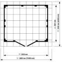 Abri de jardin en PVC 11,2m² DECO gris foncé et blanc Grosfillex