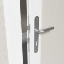 Abri de jardin en PVC 4,9m² UTILITY blanc et gris vert Grosfillex + kit ancrage offert