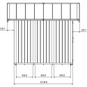 Abri de jardin en PVC 11,2m² DECO gris foncé et blanc Grosfillex