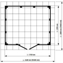 Abri de jardin en PVC 11,2m² DECO gris foncé et blanc Grosfillex