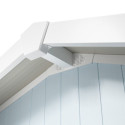 Abri de jardin en PVC 11,2m² DECO gris foncé et blanc Grosfillex
