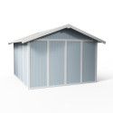 Abri de jardin en PVC 11,2m² UTILITY gris bleu et blanc Grosfillex