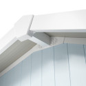 Abri de jardin en PVC 11,2m² UTILITY gris bleu et blanc Grosfillex