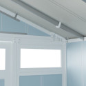 Abri de jardin en PVC 11,2m² UTILITY gris bleu et blanc Grosfillex