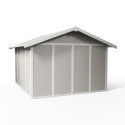 Abri de jardin en PVC 11,2m² UTILITY gris vert et blanc Grosfillex