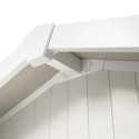 Abri de jardin en PVC 11,2m² UTILITY gris vert et blanc Grosfillex