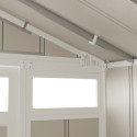 Abri de jardin en PVC 11,2m² UTILITY gris vert et blanc Grosfillex
