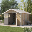 Abri de jardin en PVC 11,2m² DECO sherwood Grosfillex