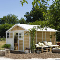Abri de jardin en PVC 11,2m² DECO sherwood Grosfillex