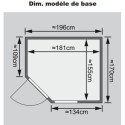 Sauna d'angle FIONA 2 - 4 à 5 places 68mm + couronne lumineuse KARIBU