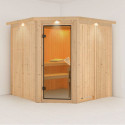 Sauna traditionnel d'angle JARIN 5 à 6 places 68mm KARIBU