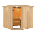 Sauna traditionnel d'angle JARIN 5 à 6 places 68mm KARIBU