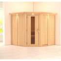 Sauna traditionnel d'angle JARIN 5 à 6 places 68mm KARIBU