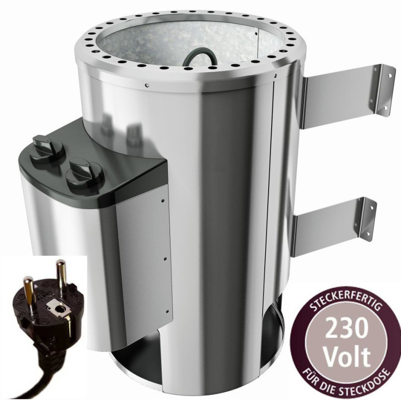 Poêle karibu prêt à brancher 3,6KW avec commande intégrée