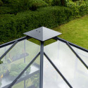 Serre de jardin OASE 13,54m² antrahcite en verre trempé 3mm Juliana