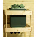 Sauna d'extérieur SKROLLAN 1 en bois massif 38mm 4 à 6 places KARIBU