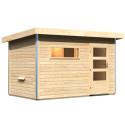 Sauna d'extérieur SKROLLAN 1 en bois massif 38mm 4 à 6 places KARIBU